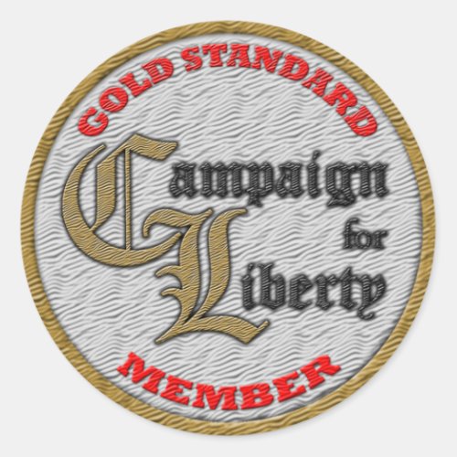 C4L Gold Standard Member Sticker Classic Round Sticker
