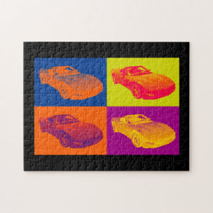 C5 Corvette convertible Muscle Car Pop Art Jigsaw Puzzle