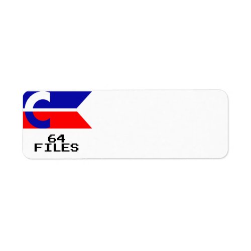 C64 Floppy Disk Label