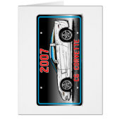 C6 2007 Coupe Gray Background Vette Lic Plate Art (Front)
