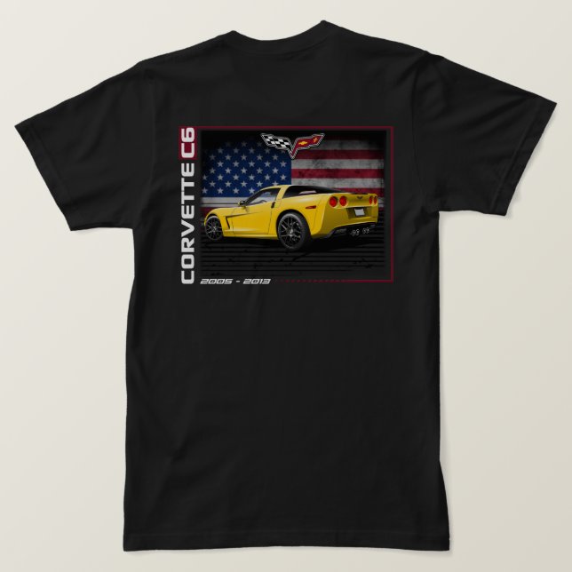  C6 Corvette - 2-Sided Men's T-Shirt (Design Back)