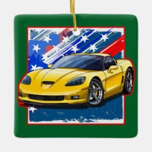 C6_Yellow Ceramic Ornament