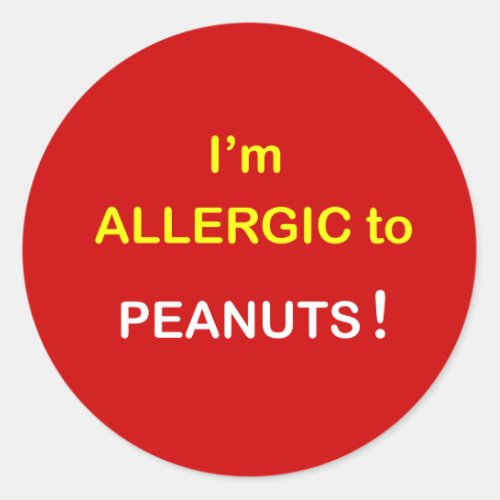 c8 _ Im Allergic _ PEANUTS Classic Round Sticker
