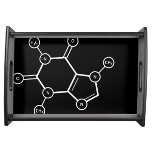 C8H10N4O2 molecular structure Serving Tray