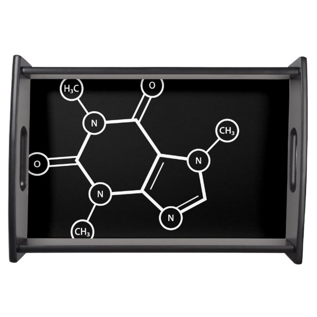 C8H10N4O2 molecular structure Serving Tray (Front)