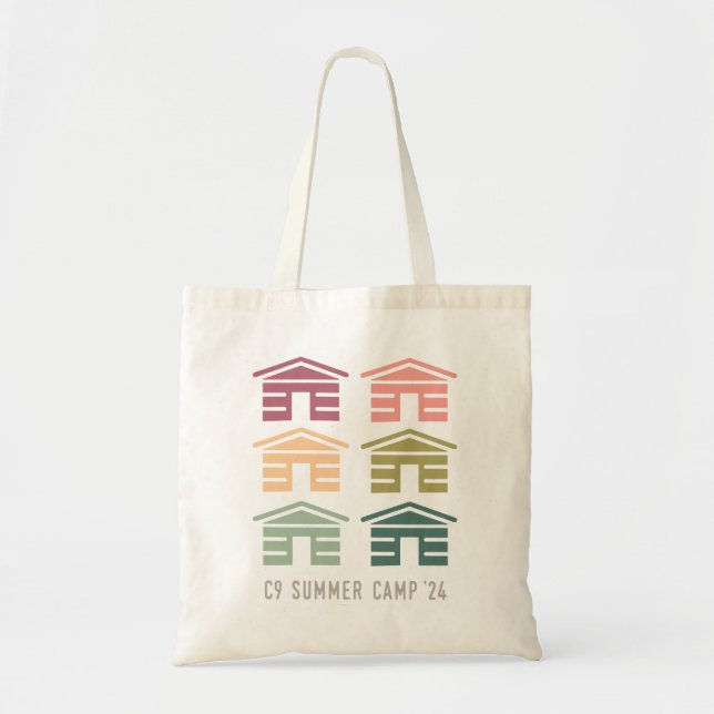 C9 Summer Camp 2024 Cabins Small Tote (Front)
