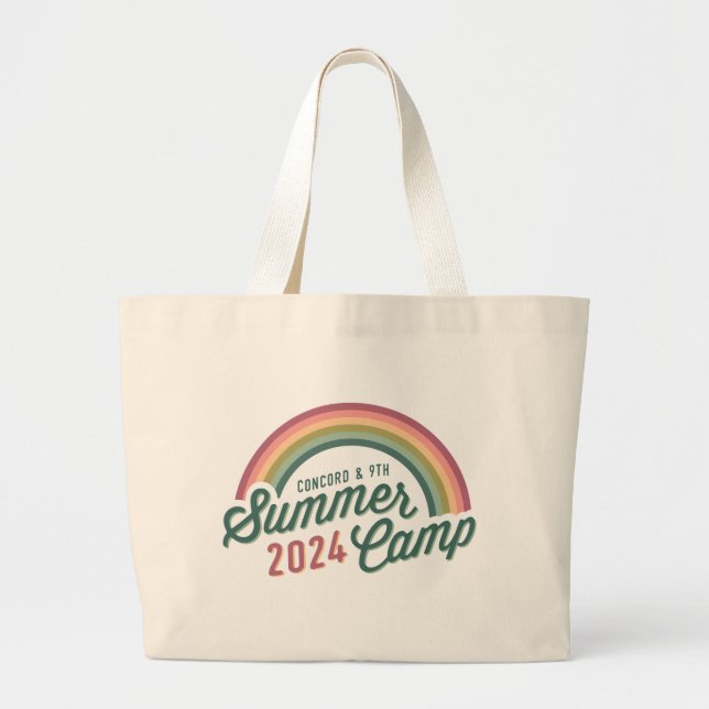C9 Summer Camp 2024 Large Tote Bag - Rainbow (Front)