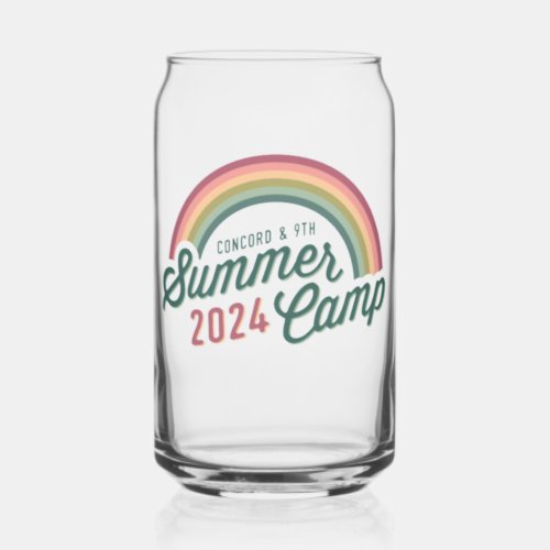 C9 Summer Camp 2024 Rainbow Can Glass