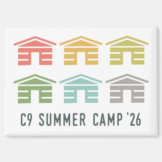C9 Summer Camp 2026 Cabin Magnet (Front)