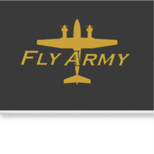 C-12 King Air Fly Army Sticker