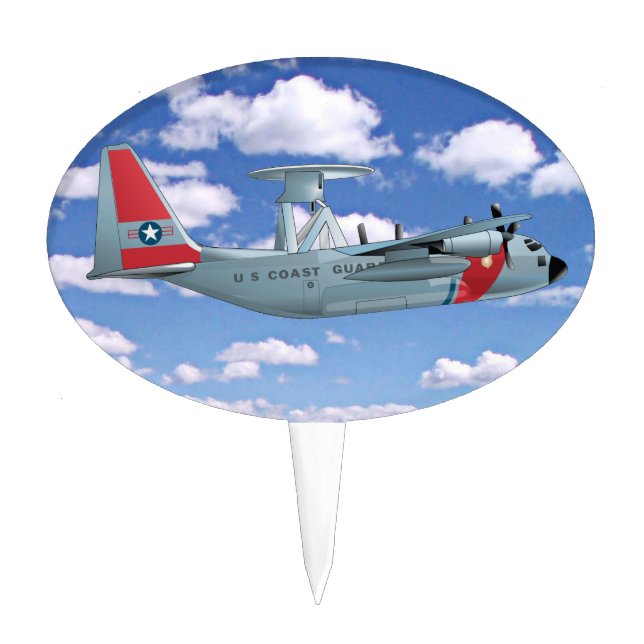 C-130 Coast Guard Anniversary Cake Topper (Front)