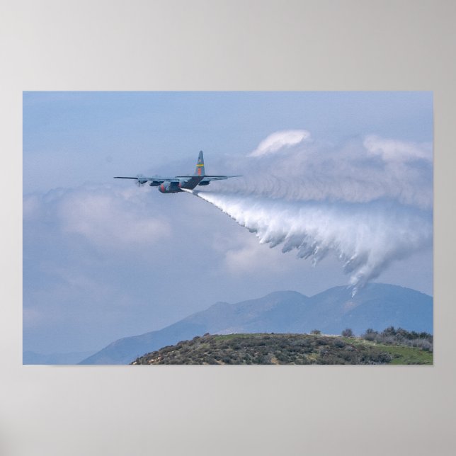 C-130 Fighting Fires Poster (Front)