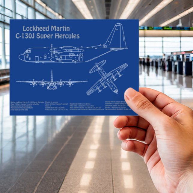 C-130 Hercules - Airplane Blueprint Plans AD Postcard (Creator Uploaded)