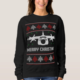 C-130 Hercules Airplane Ugly Christmas Sweater