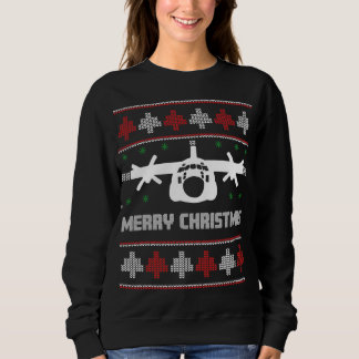 C-130 Hercules Airplane Ugly Christmas Sweater