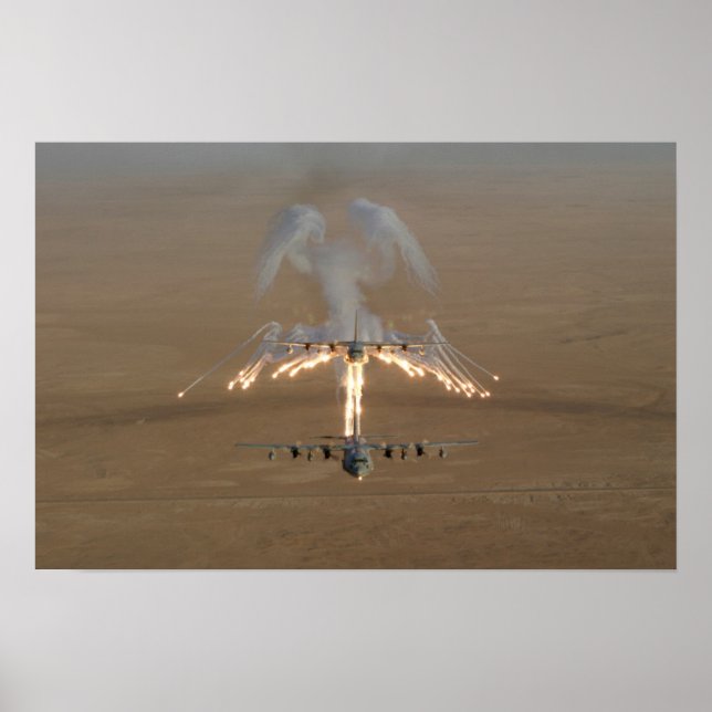 C-130 Hercules Flares Poster (Front)