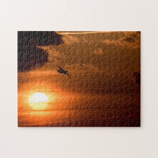 C-130 Hercules in the Evening Jigsaw Puzzle (Horizontal)
