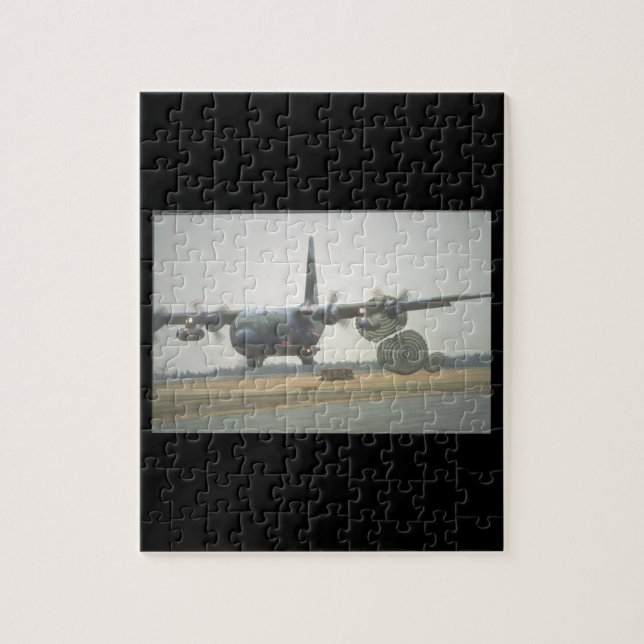 C-130 Hercules LAPES cargo_Military Aircraft Jigsaw Puzzle (Vertical)