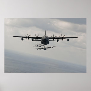 C-130 Hercules Line up Poster