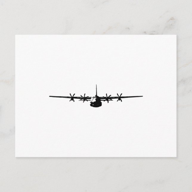C-130 Hercules Military Aircraft Announcement Postcard (Front)