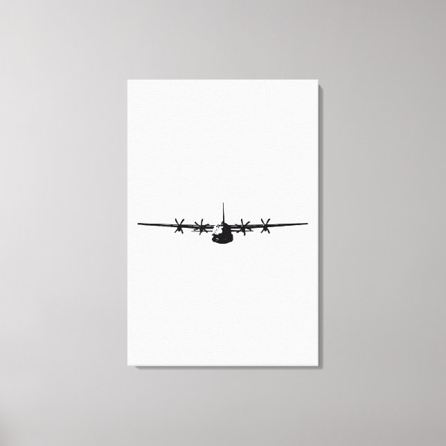 C-130 Hercules Military Aircraft Canvas Print (Front)