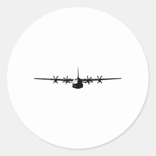 C_130 Hercules Military Aircraft Classic Round Sticker