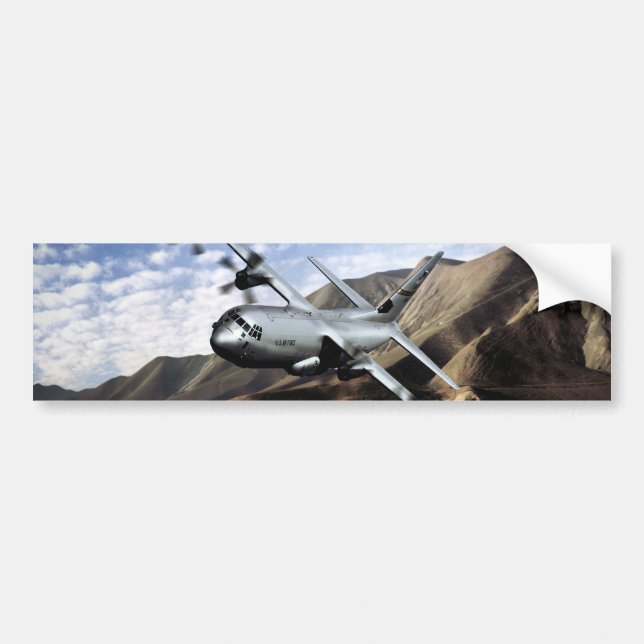 C-130 HERCULES Military Airplane Bumper Sticker (Front)