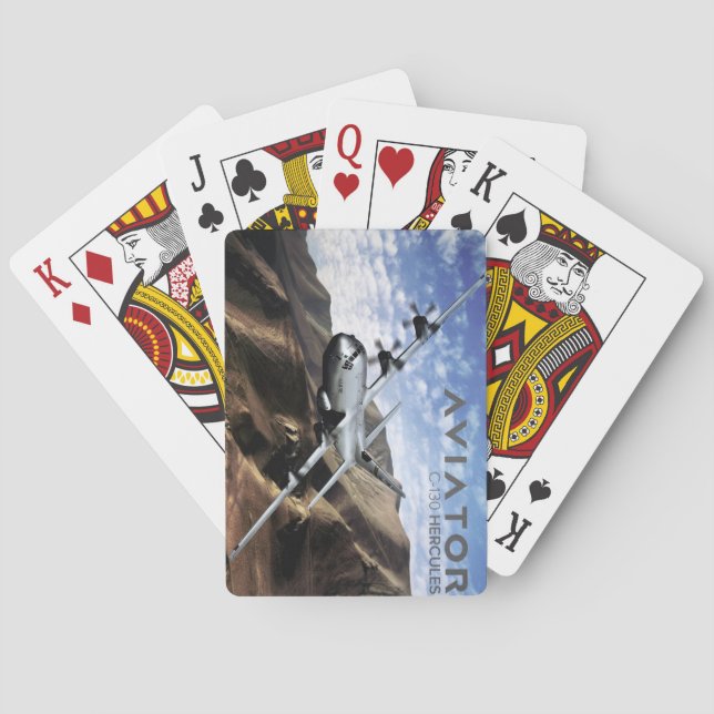 C-130 HERCULES Military Airplane Poker Cards (Back)