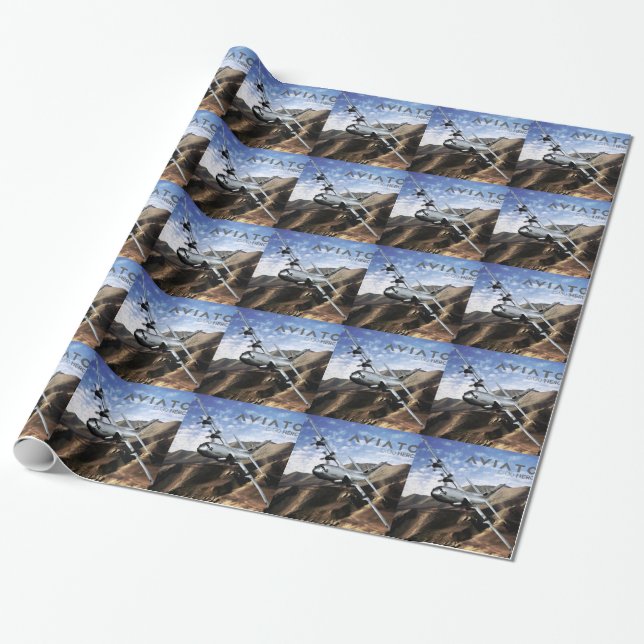 C-130 HERCULES Military Airplane Wrapping Paper (Unrolled)