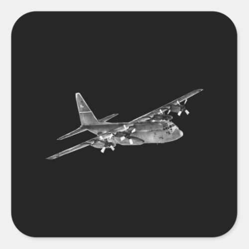 C_130 Hercules _ Military Square Sticker