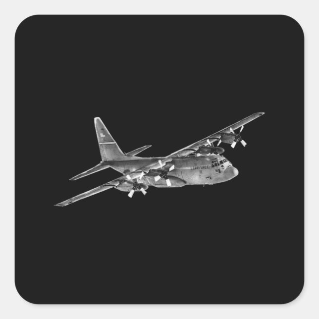 C-130 Hercules - Military Square Sticker (Front)