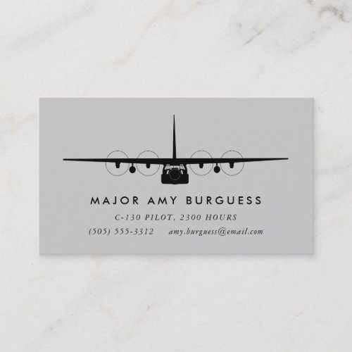 C_130 Hercules Pilot Gray Business Card