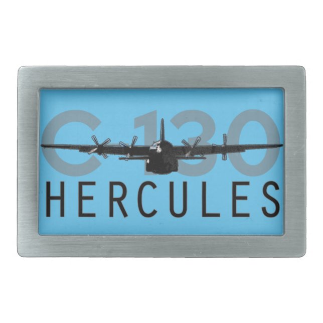 C-130 Hercules Rectangular Belt Buckle (Front)