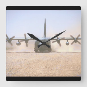 C-130 Hercules Transport_Military Aircraft Square Wall Clock