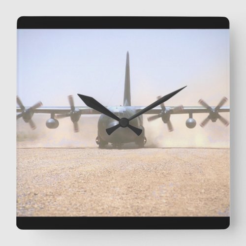 C_130 Hercules Transport_Military Aircraft Square Wall Clock