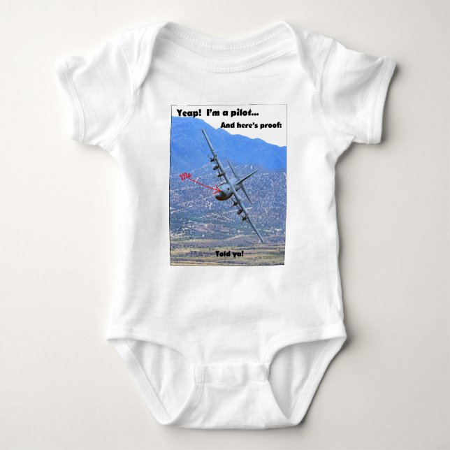 C-130 LOW LEVEL BABY BODYSUIT (Front)