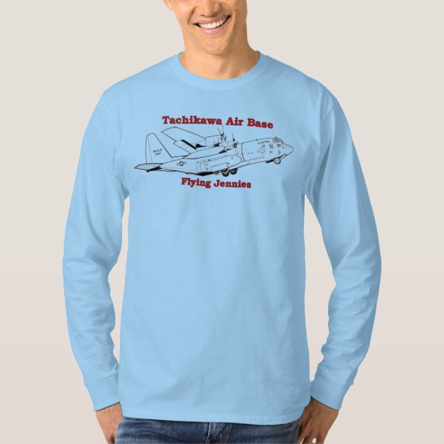 C-130 Tachikawa Air Base Flying Jennies RESCUE T-Shirt (Front)