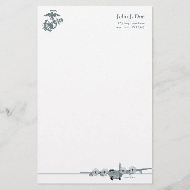 C-130 USMC Aviation Stationery (Front)