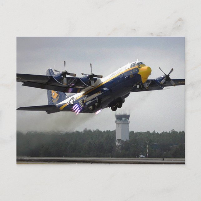 C-130T Hercules - "Fat Albert" Blue Angels Postcar Postcard (Front)