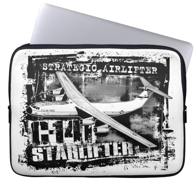 C-141 Starlifter Laptop Sleeve Electronics Bag (Front)