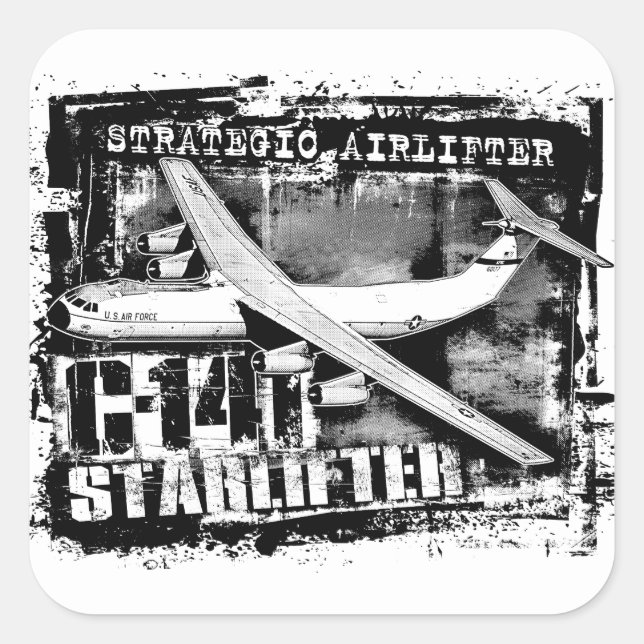 C-141 Starlifter Square Sticker Sticker (Front)