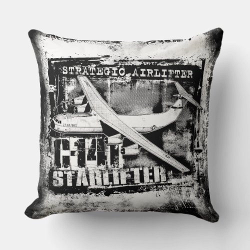 C_141 Starlifter Throw Pillow Throw Pillow