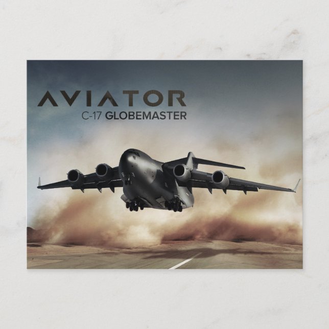 C-17 Globemaster Cargo Airplane Postcard (Front)