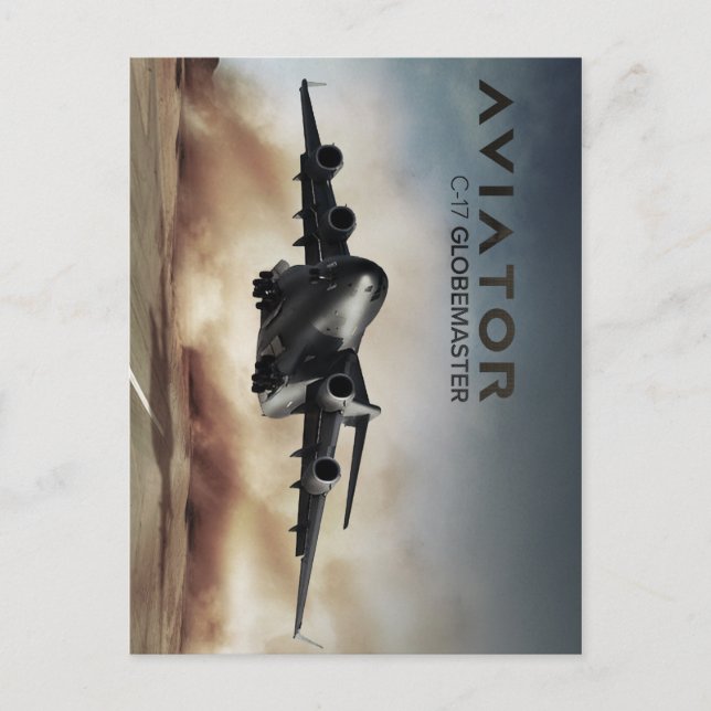 C-17 Globemaster Cargo Airplane Postcard (Front)