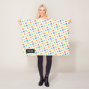 C-17 Transport Jet Custom Name Baby Blanket