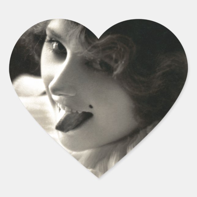 C. 1910 Pretty Woman's Taunt Heart Sticker (Front)