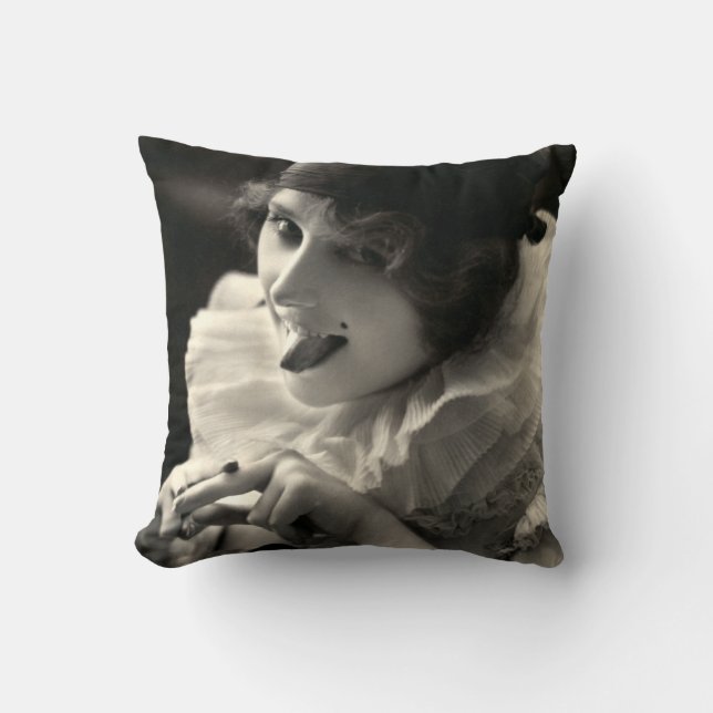 C. 1910 Pretty Woman's Taunt Throw Pillow (Front)
