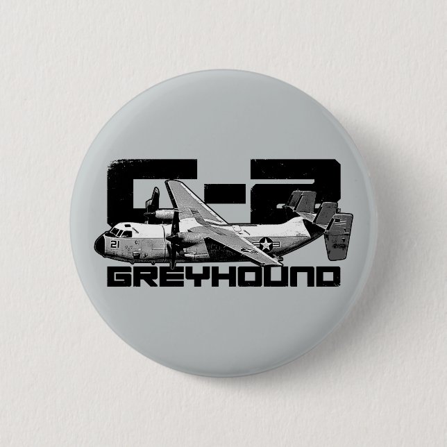 C-2 Greyhound Round Button (Front)