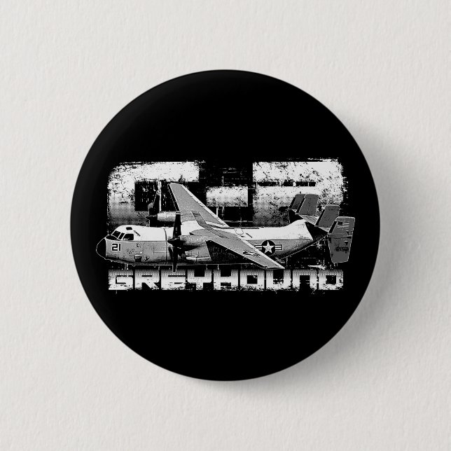 C-2 Greyhound Round Button (Front)