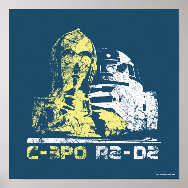 C-3PO & R2-D2 Vintage Poster (Front)